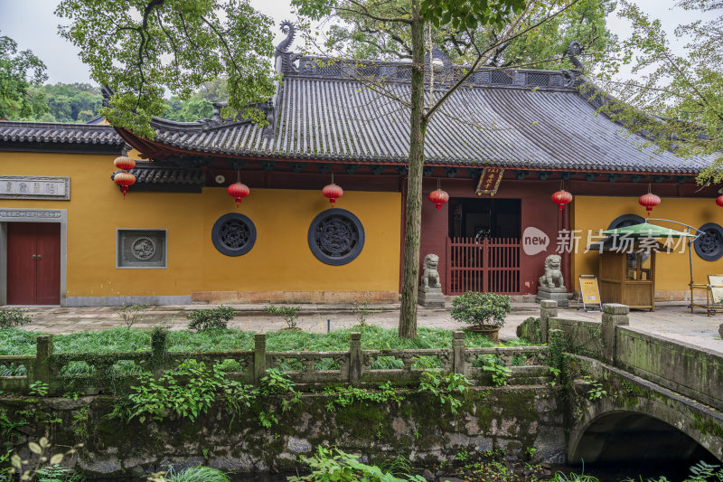 杭州西湖三天竺法镜寺古建筑风景