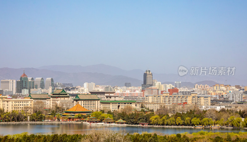 北京景山公园看北海公园后海公园城市景观