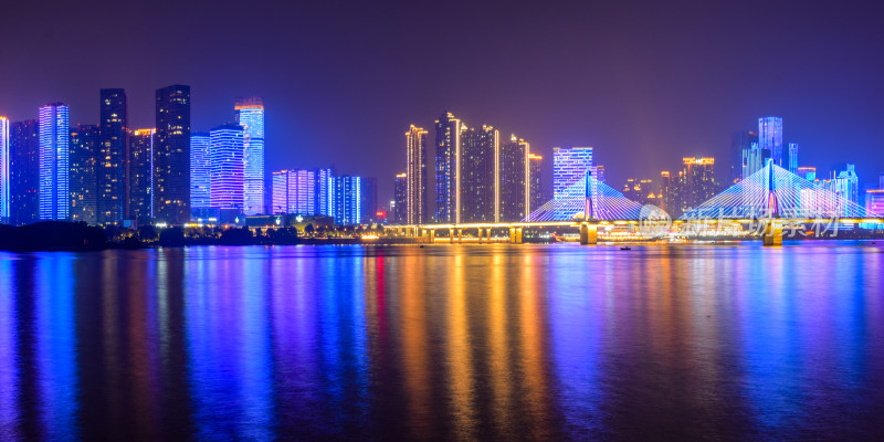 长沙城市天际线夜景