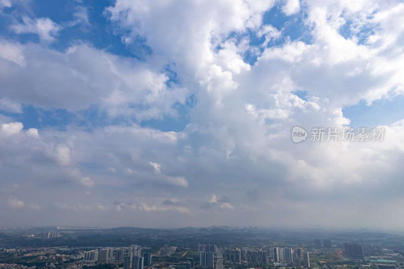 广州郊区城市建设航拍摄影图