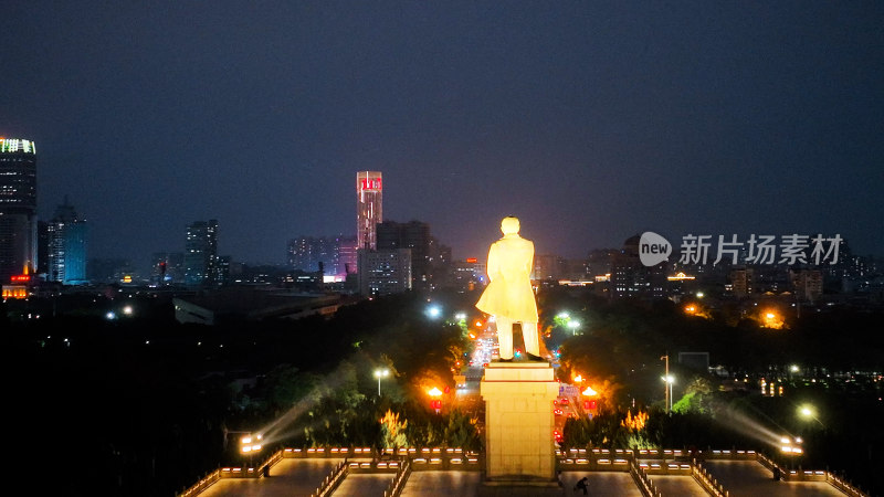 广东省中山市城市建筑风光航拍广东中山城市