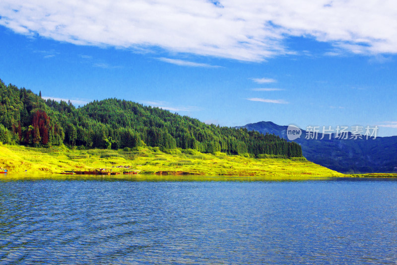 风景湖泊雅女湖