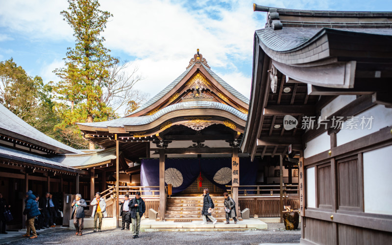 日本三重县伊势神宫建筑景观