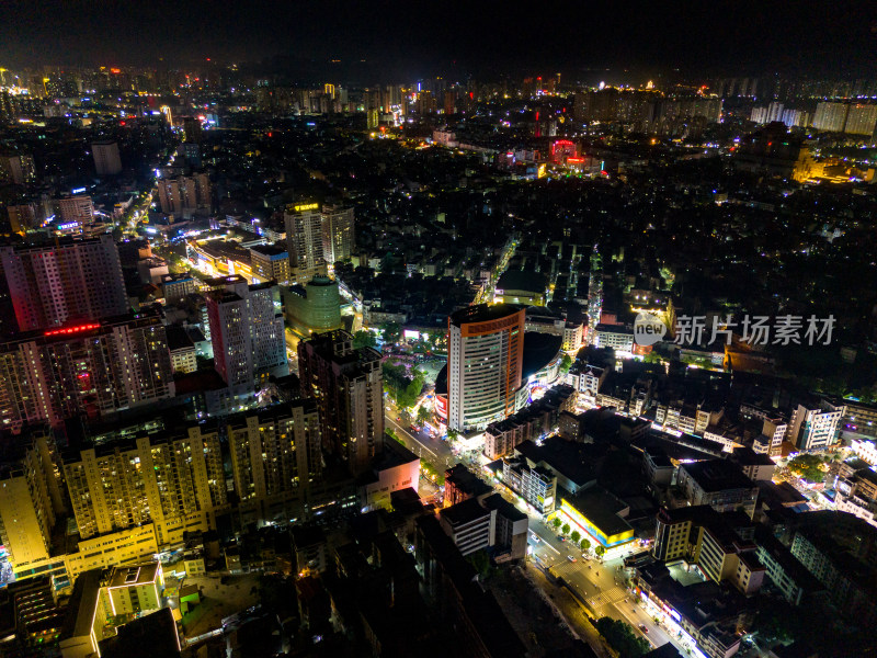 厦门增厝安夜景航拍图