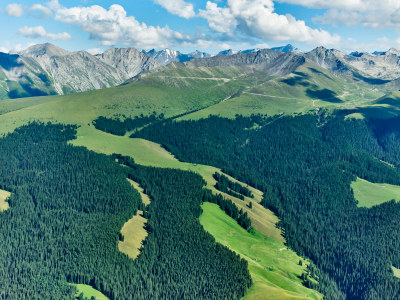 航拍喀拉峻风光美景