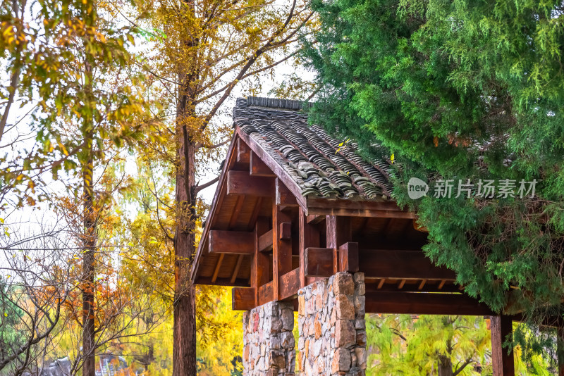 南京钟山风景名胜区明孝陵中的建筑风景