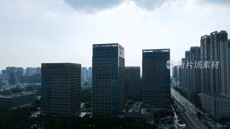 武汉航拍城市建筑风光武汉东湖新技术开发区