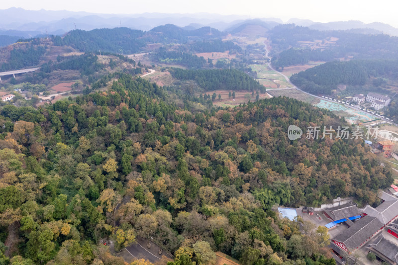 四川遂宁青山绿水航拍摄影图