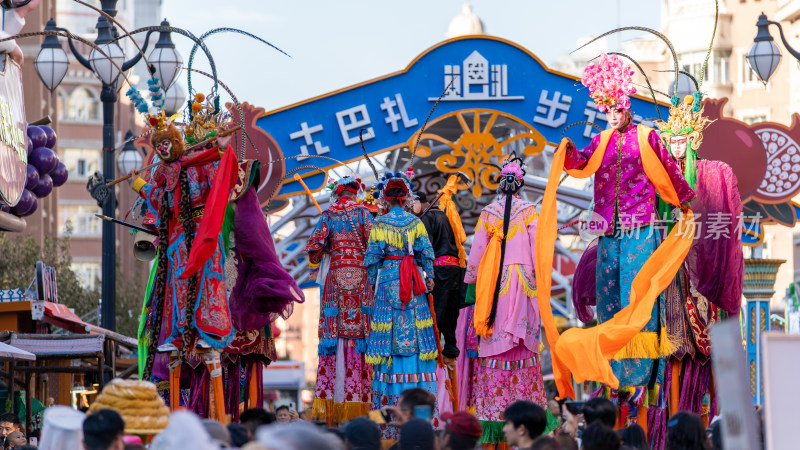 中秋节假期的中国新疆国际大巴扎