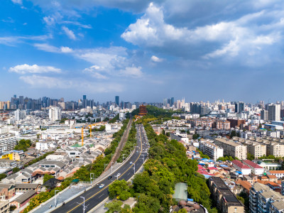 湖北武汉城市风光地标建筑航拍