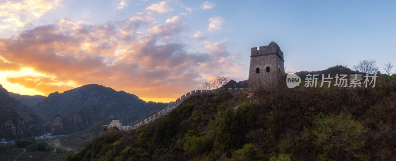 天津蓟州黄崖关长城旅游景区自然风光航拍