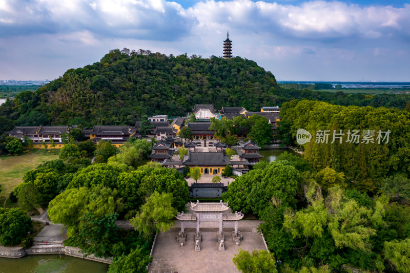 江苏镇江城市风光航拍图