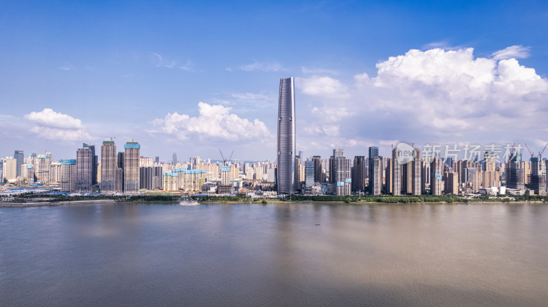 武汉最高楼绿地中心与长江