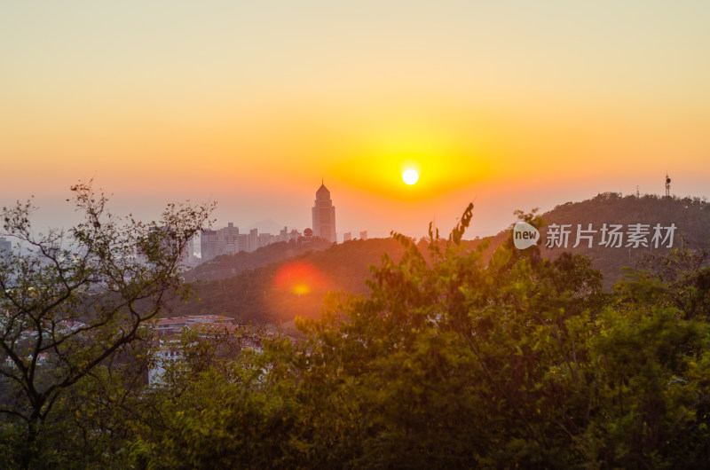 青岛太平山夕阳