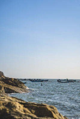 渔船 威海 大海 海岸 人文 生活