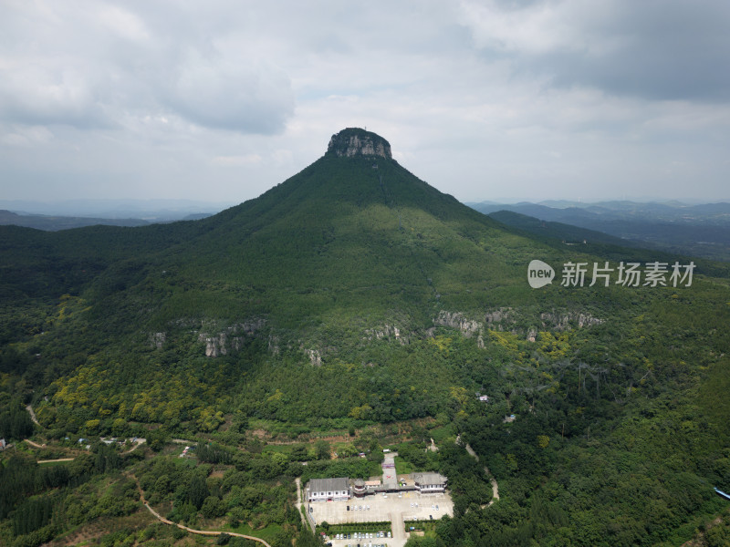 航拍山东省枣庄市山亭区抱犊崮景区