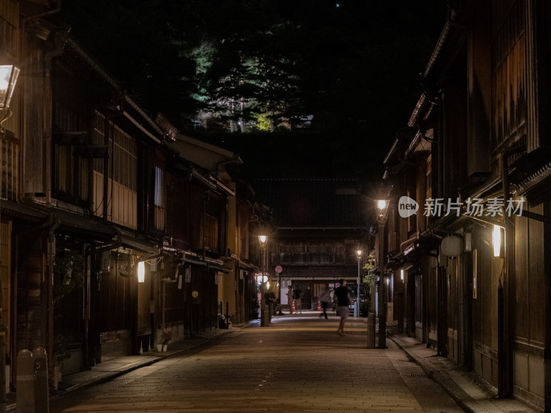 日本金泽茶屋街夜景