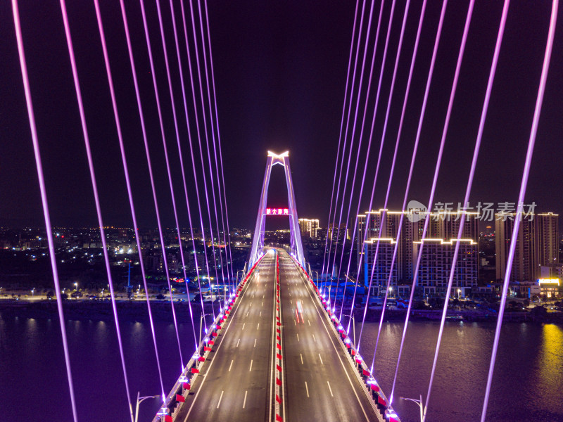 揭阳大桥夜景航拍 揭阳夜景