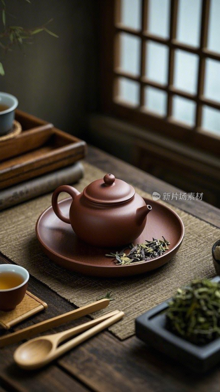 这个图传统文化紫砂壶泡茶宣传片海报