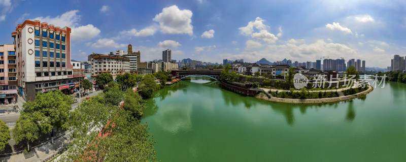 贵州铜仁古城全景图航拍