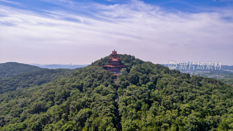 武汉东湖磨山景区航拍