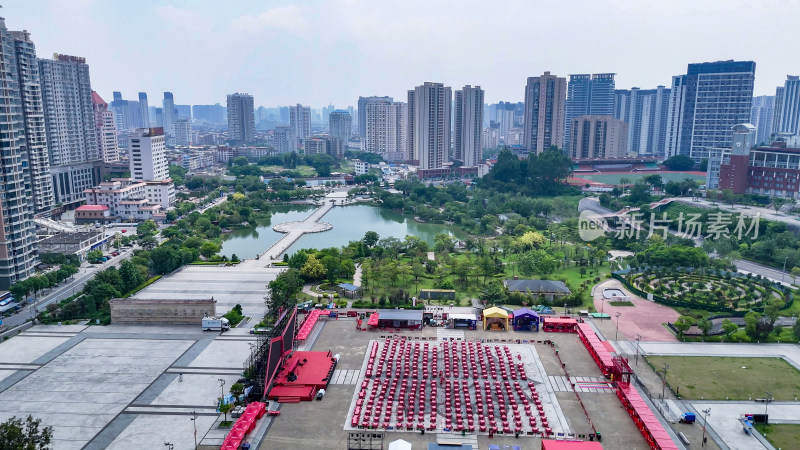 福建莆田城市建设航拍图