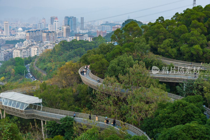 福州福道城市空中步道及周边景观