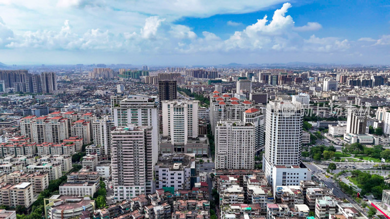 广东汕头城市建设城市大景航拍