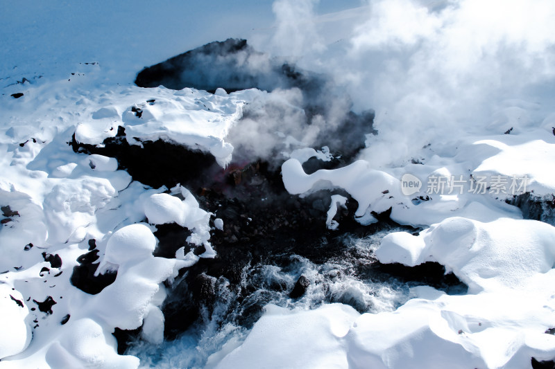 长白山聚龙火山温泉特写