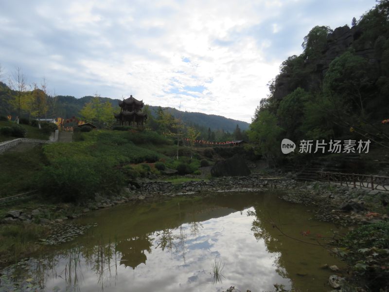 湖北恩施梭布垭石林旅游风景