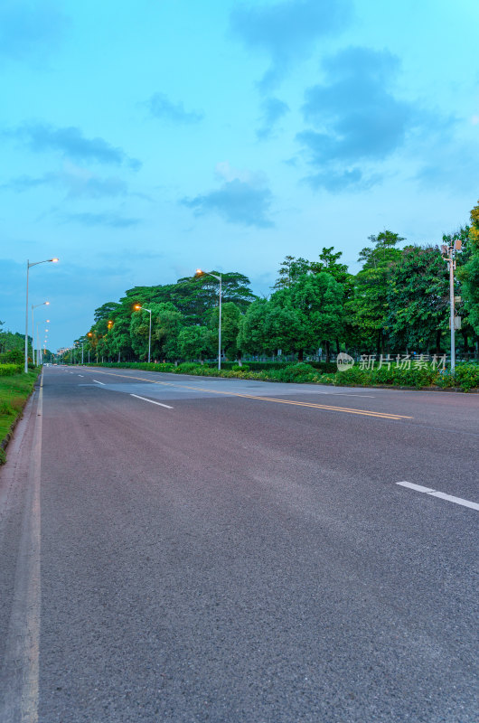 广州番禺大学城笔直市区公路景观