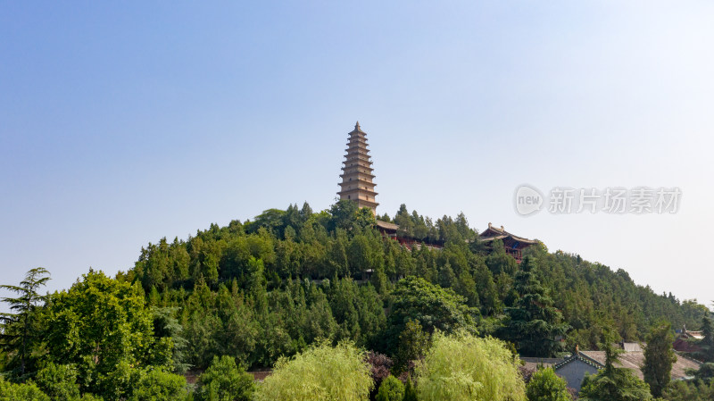 山西永济普救寺航拍