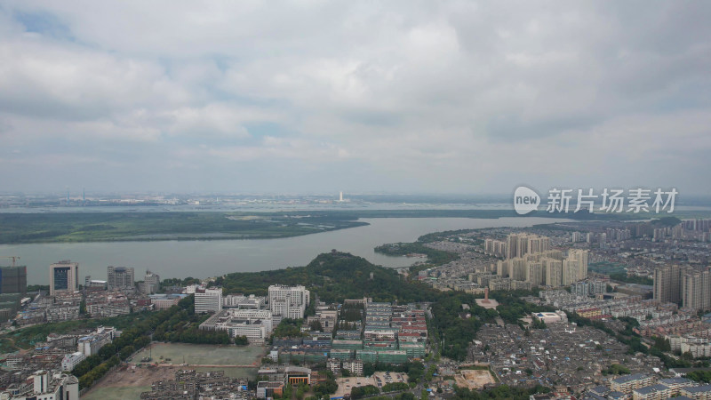 航拍江苏镇江大景镇江城市建设