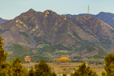 北京昌平区十三陵远眺长陵