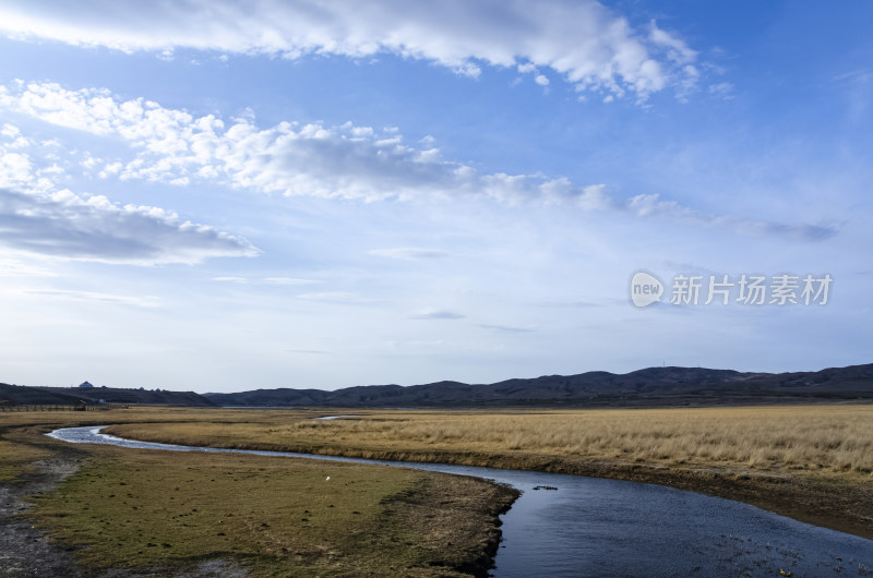 内蒙古锡林浩特锡林九曲景区草原秋色