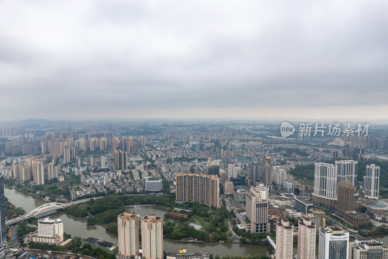 广州中山城市全景航拍摄影图