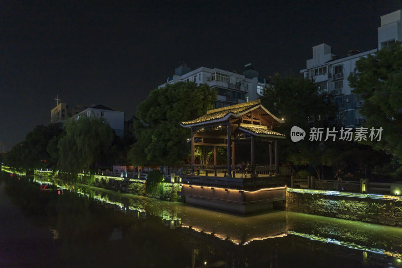 杭州胜利河美食街夜景