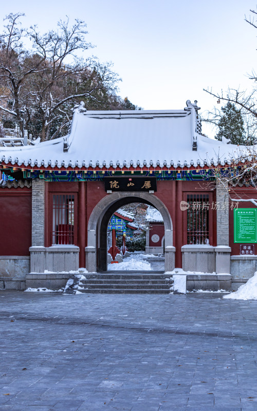 济南千佛山冬日雪景景观