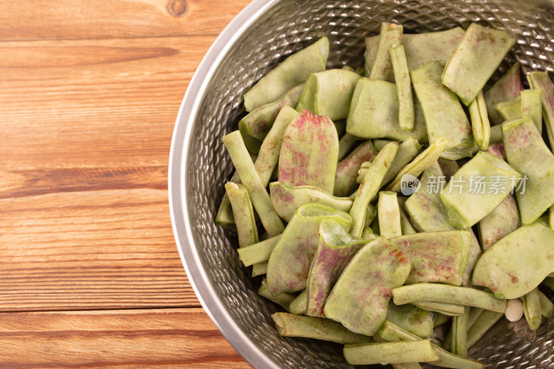 新鲜的扁豆食材