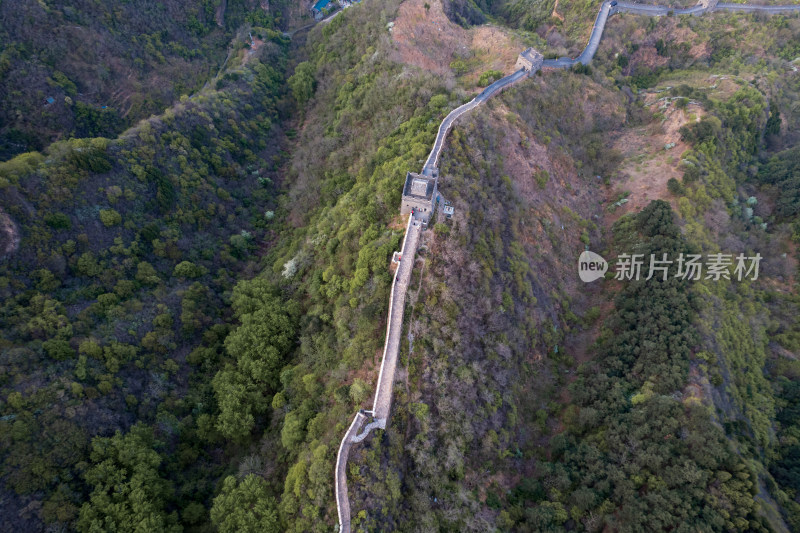 天津蓟州黄崖关长城旅游景区自然风光航拍