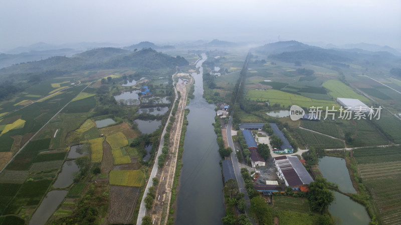 乐昌廊田河长来和村段早晨