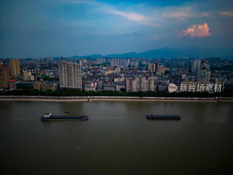 江西九江城市风光旅游景区航拍图