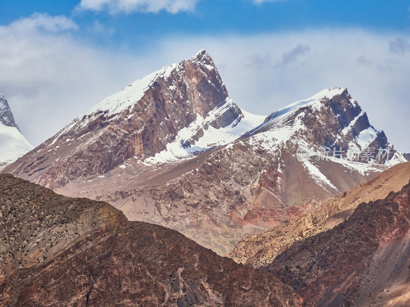 帕米尔旅游区的雪山