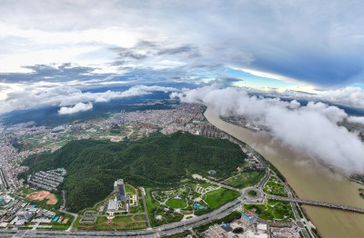 珠海市斗门尖峰山云海航拍