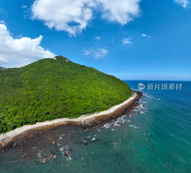 深圳市大鹏新区西涌海滨浴场深圳天文台航拍