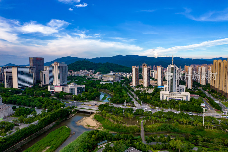 福建泉州市民广场航拍摄影图