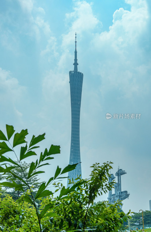 广州珠江新城CBD花城广场与广州塔地标建筑