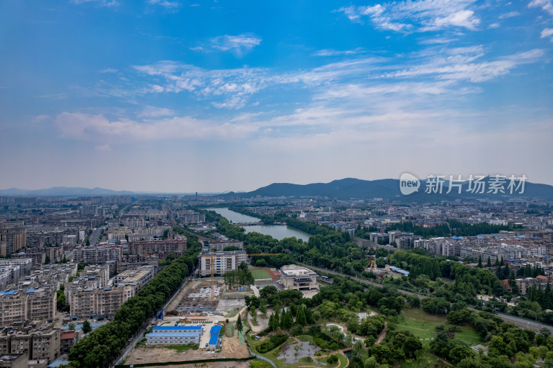 湖北襄阳城市风光旅游景区地标建筑航拍图