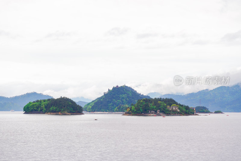 航拍浙江千岛湖风光