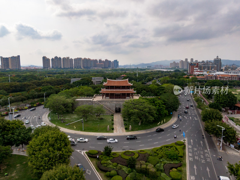 福建泉州城市风光旅游景区地标建筑航拍